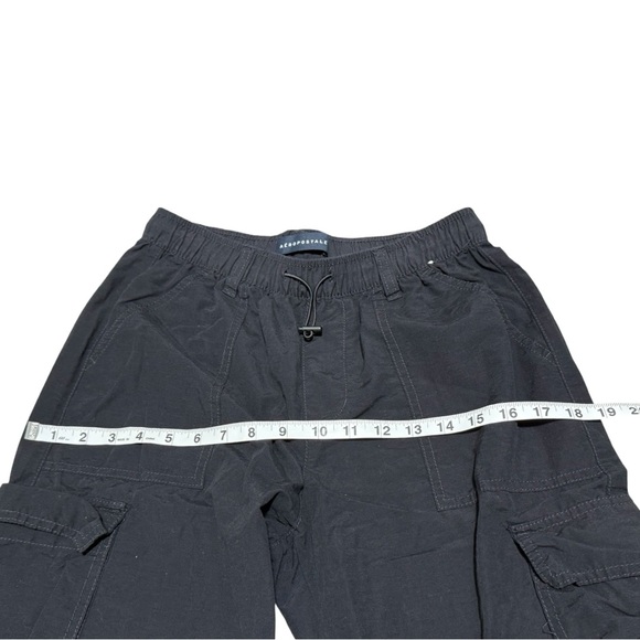 Aéropostale Parachute Cargo Pants Size Small (2–4) Black Y2K Adjustable Utility - Picture 5 of 10
